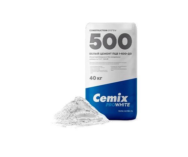 Цемент Cemix Белый (Башкирия) 40кг. (35 шт)